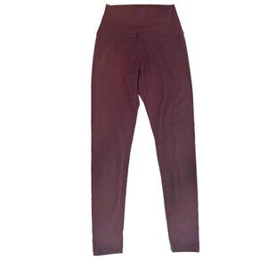 Aerie Offline Hi Rise Burgundy Cotton OG Leggings Regular Size Small